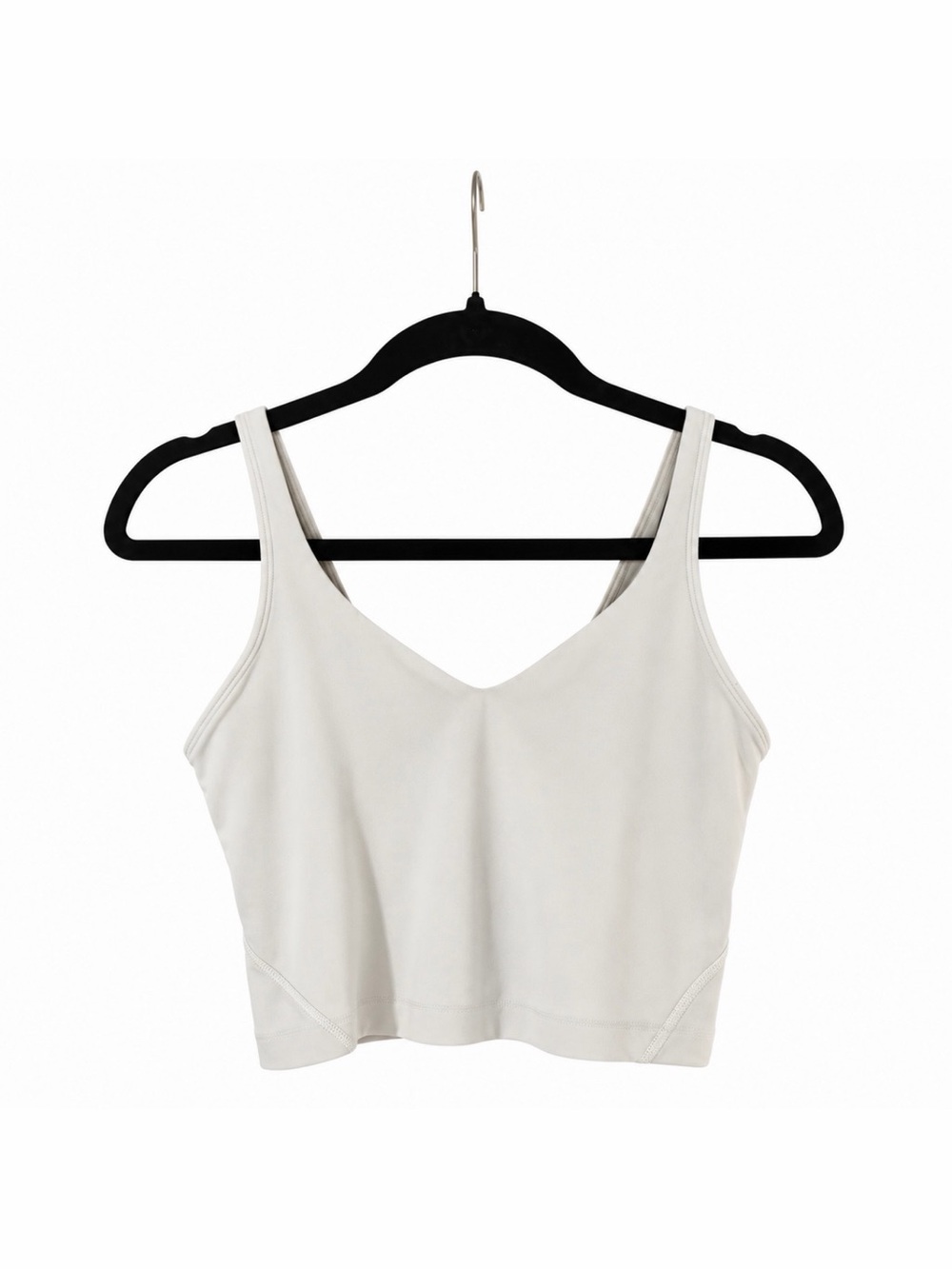 Lululemon White V-Neck Cropped Tank Top – Size 6